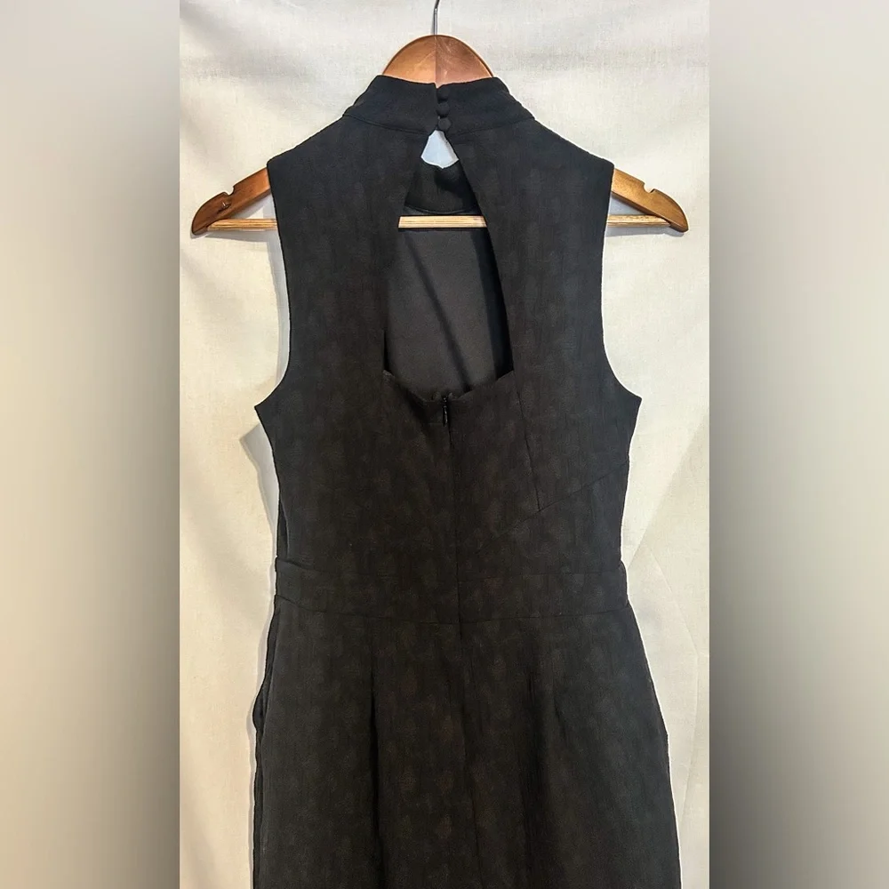 Anthropologie Eva Franco Sz Xs Charley Black Wide Leg Jumpsuit Academia Elegant - Picture 7 of 8